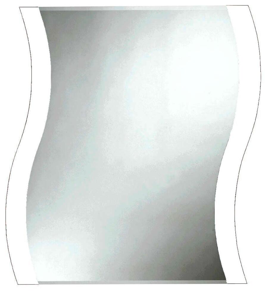 Zrcadlo 50 x 65 cm fazeta bílé lišty Lacobel STORM WHITE